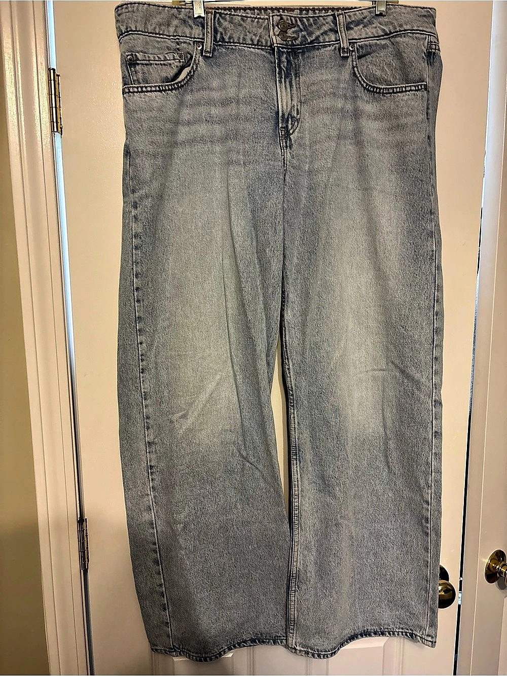 Superlow Women's Low Rise Relaxed Jeans Waist 34 Blue